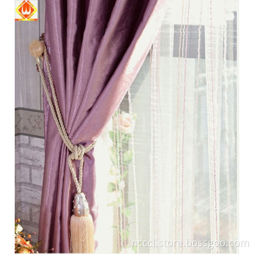 100% polyester lace shinny keep out of light window curtain